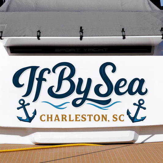 Custom Boat Stern Decal Sticker Sign | Boat Stern Name & Hailing City (Port) Sign