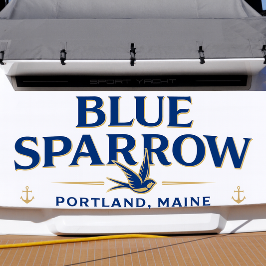 Custom Boat Stern Decal Sticker Sign | Boat Stern Name & Hailing City (Port) Sign