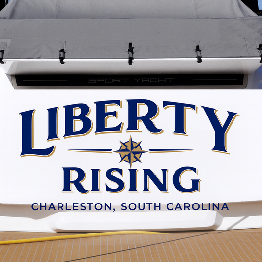 Custom Boat Stern Decal Sticker Sign | Boat Stern Name & Hailing City (Port) Sign
