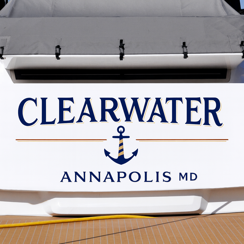 Custom Boat Stern Decal Sticker Sign | Boat Stern Name & Hailing City (Port) Sign