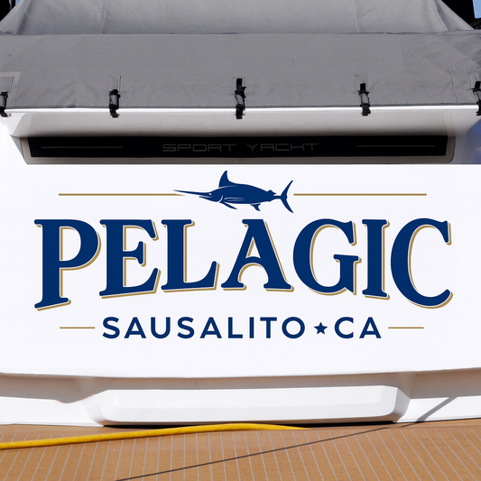 Custom Boat Stern Decal Sticker Sign | Boat Stern Name & Hailing City (Port) Sign