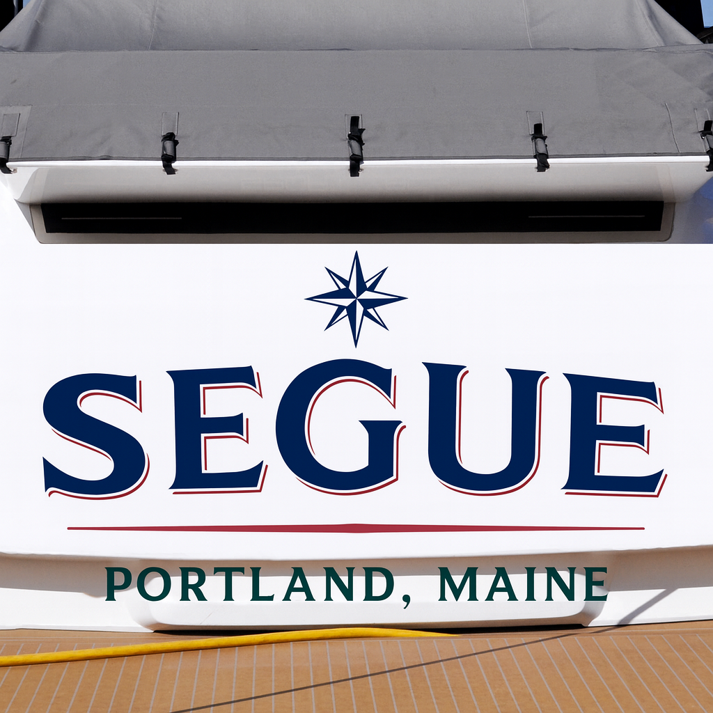 Custom Boat Stern Decal Sticker Sign | Boat Stern Name & Hailing City (Port) Sign