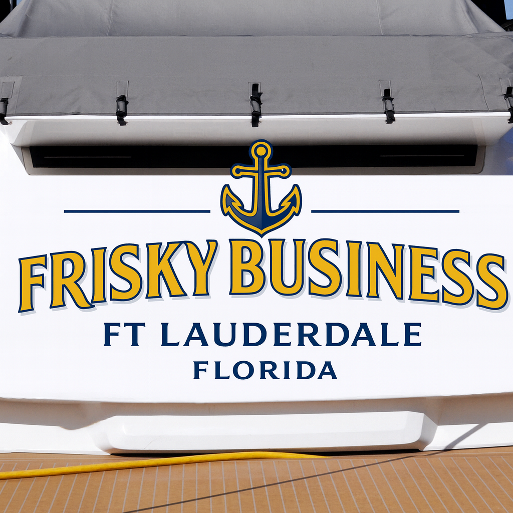 Custom Boat Stern Decal Sticker Sign | Boat Stern Name & Hailing City (Port) Sign