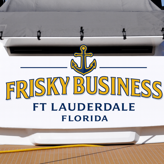 Custom Boat Stern Decal Sticker Sign | Boat Stern Name & Hailing City (Port) Sign