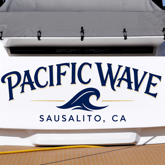 Custom Boat Stern Decal Sticker Sign | Boat Stern Name & Hailing City (Port) Sign