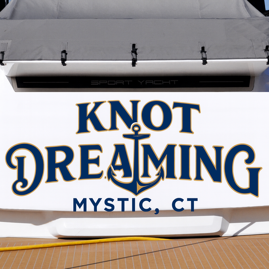 Custom Boat Stern Decal Sticker Sign | Boat Stern Name & Hailing City (Port) Sign
