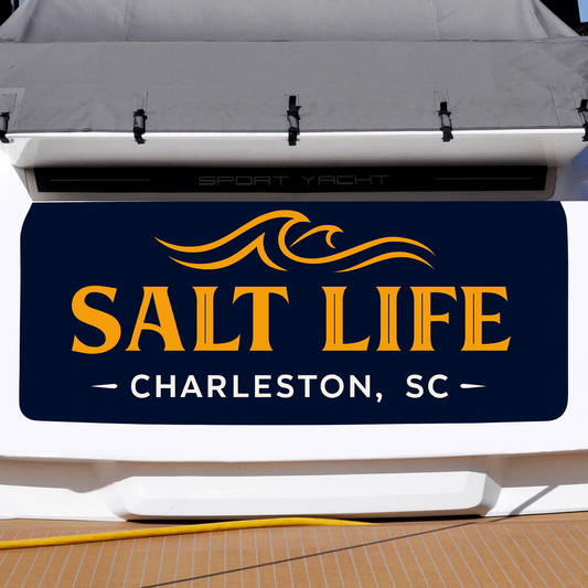 Custom Boat Stern Decal Sticker Sign | Boat Stern Name & Hailing City (Port) Sign