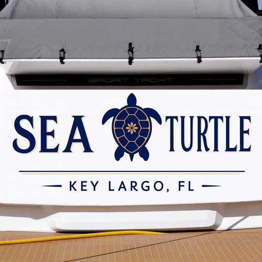 Custom Boat Stern Decal Sticker Sign | Boat Stern Name & Hailing City (Port) Sign