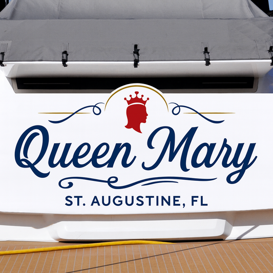 Custom Boat Stern Decal Sticker Sign | Boat Stern Name & Hailing City (Port) Sign