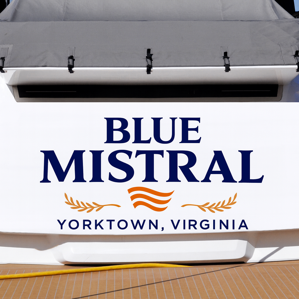 Custom Boat Stern Decal Sticker Sign | Boat Stern Name & Hailing City (Port) Sign