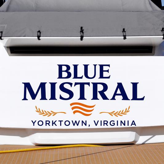 Custom Boat Stern Decal Sticker Sign | Boat Stern Name & Hailing City (Port) Sign