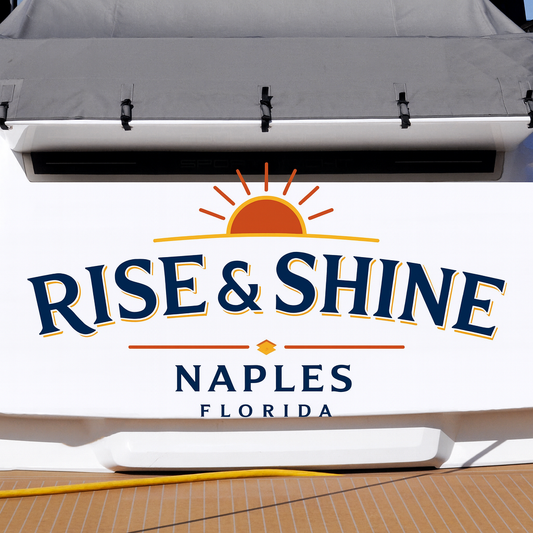 Custom Boat Stern Decal Sticker Sign | Boat Stern Name & Hailing City (Port) Sign