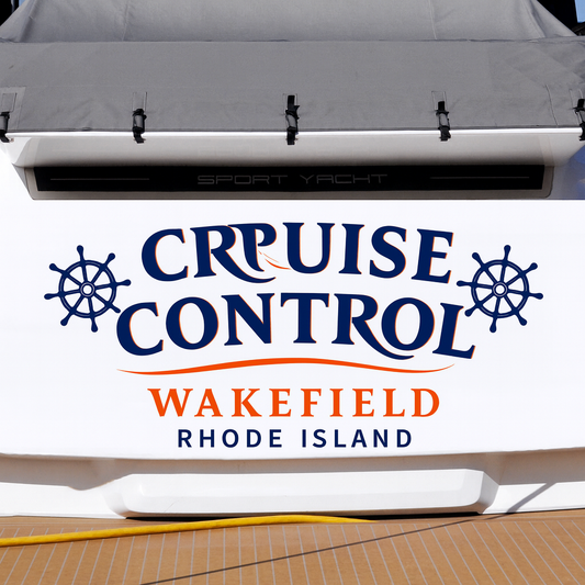 Custom Boat Stern Decal Sticker Sign | Boat Stern Name & Hailing City (Port) Sign