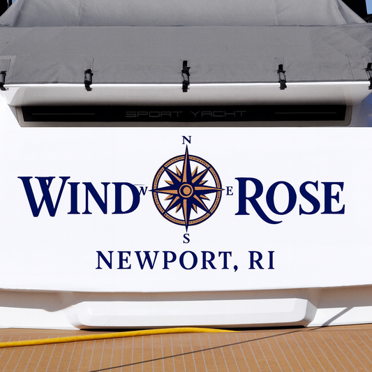 Custom Boat Stern Decal Sticker Sign | Boat Stern Name & Hailing City (Port) Sign