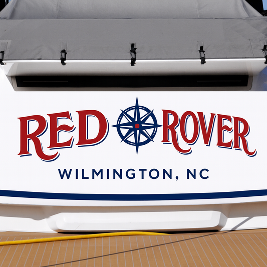 Custom Boat Stern Decal Sticker Sign | Boat Stern Name & Hailing City (Port) Sign