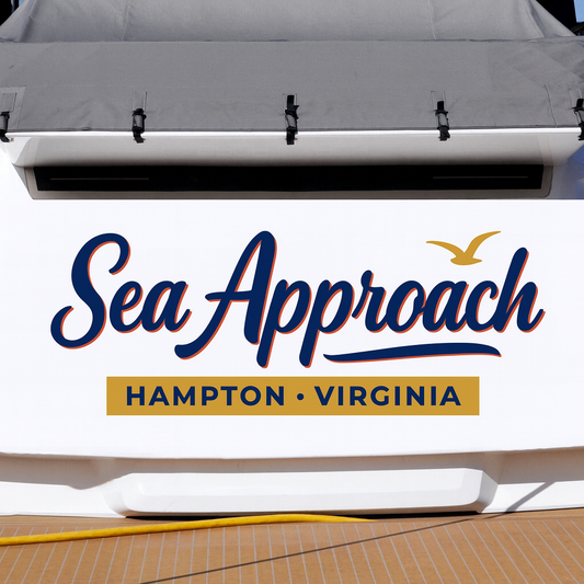 Custom Boat Stern Decal Sticker Sign | Boat Stern Name & Hailing City (Port) Sign