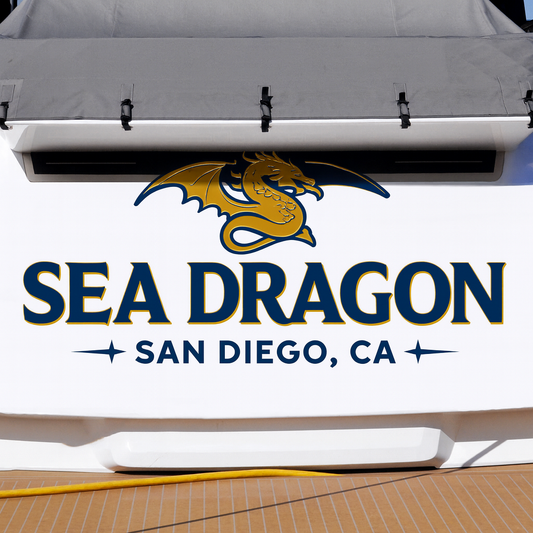 Custom Boat Stern Decal Sticker Sign | Boat Stern Name & Hailing City (Port) Sign