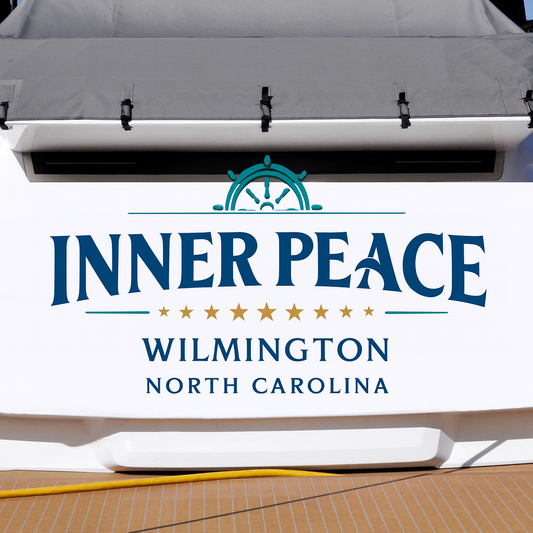 Custom Boat Stern Decal Sticker Sign | Boat Stern Name & Hailing City (Port) Sign