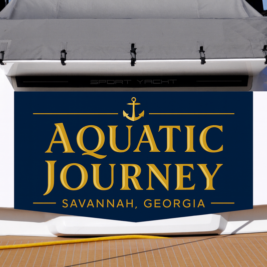 Custom Boat Stern Decal Sticker Sign | Boat Stern Name & Hailing City (Port) Sign