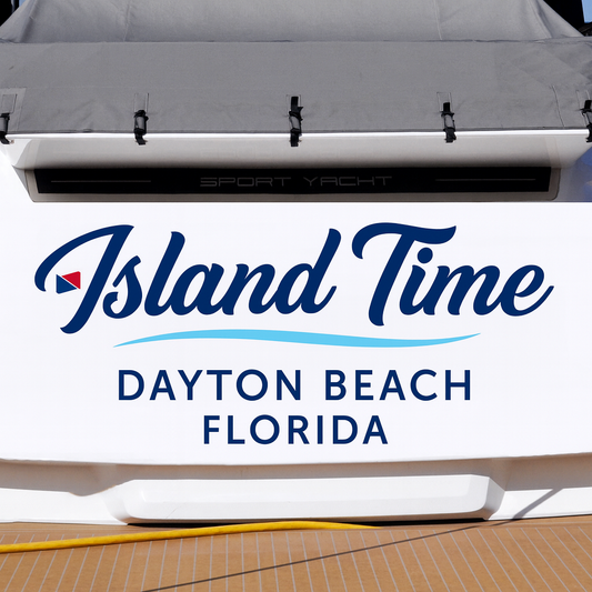 Custom Boat Stern Decal Sticker Sign | Boat Stern Name & Hailing City (Port) Sign