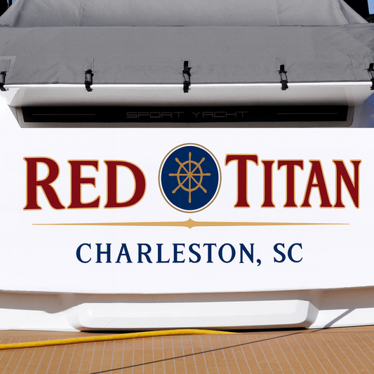 Custom Boat Stern Decal Sticker Sign | Boat Stern Name & Hailing City (Port) Sign
