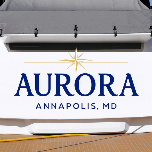 Custom Boat Stern Decal Sticker Sign | Boat Stern Name & Hailing City (Port) Sign