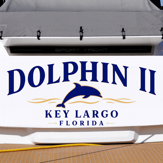 Custom Boat Stern Decal Sticker Sign | Boat Stern Name & Hailing City (Port) Sign