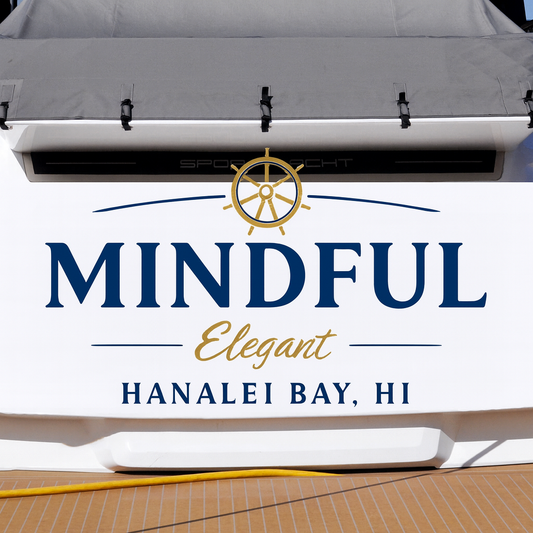Custom Boat Stern Decal Sticker Sign | Boat Stern Name & Hailing City (Port) Sign