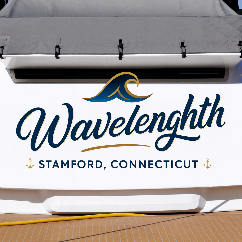Custom Boat Stern Decal Sticker Sign | Boat Stern Name & Hailing City (Port) Sign