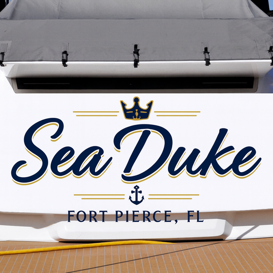 Custom Boat Stern Decal Sticker Sign | Boat Stern Name & Hailing City (Port) Sign