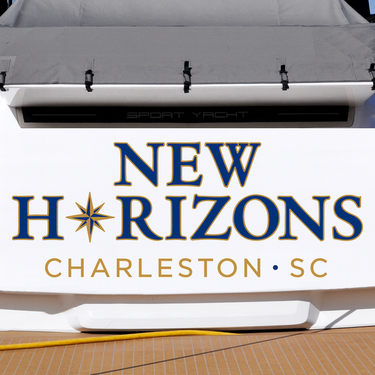 Custom Boat Stern Decal Sticker Sign | Boat Stern Name & Hailing City (Port) Sign