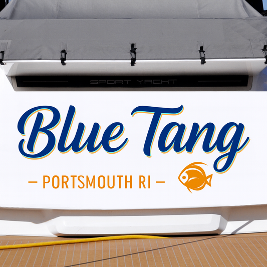 Custom Boat Stern Decal Sticker Sign | Boat Stern Name & Hailing City (Port) Sign