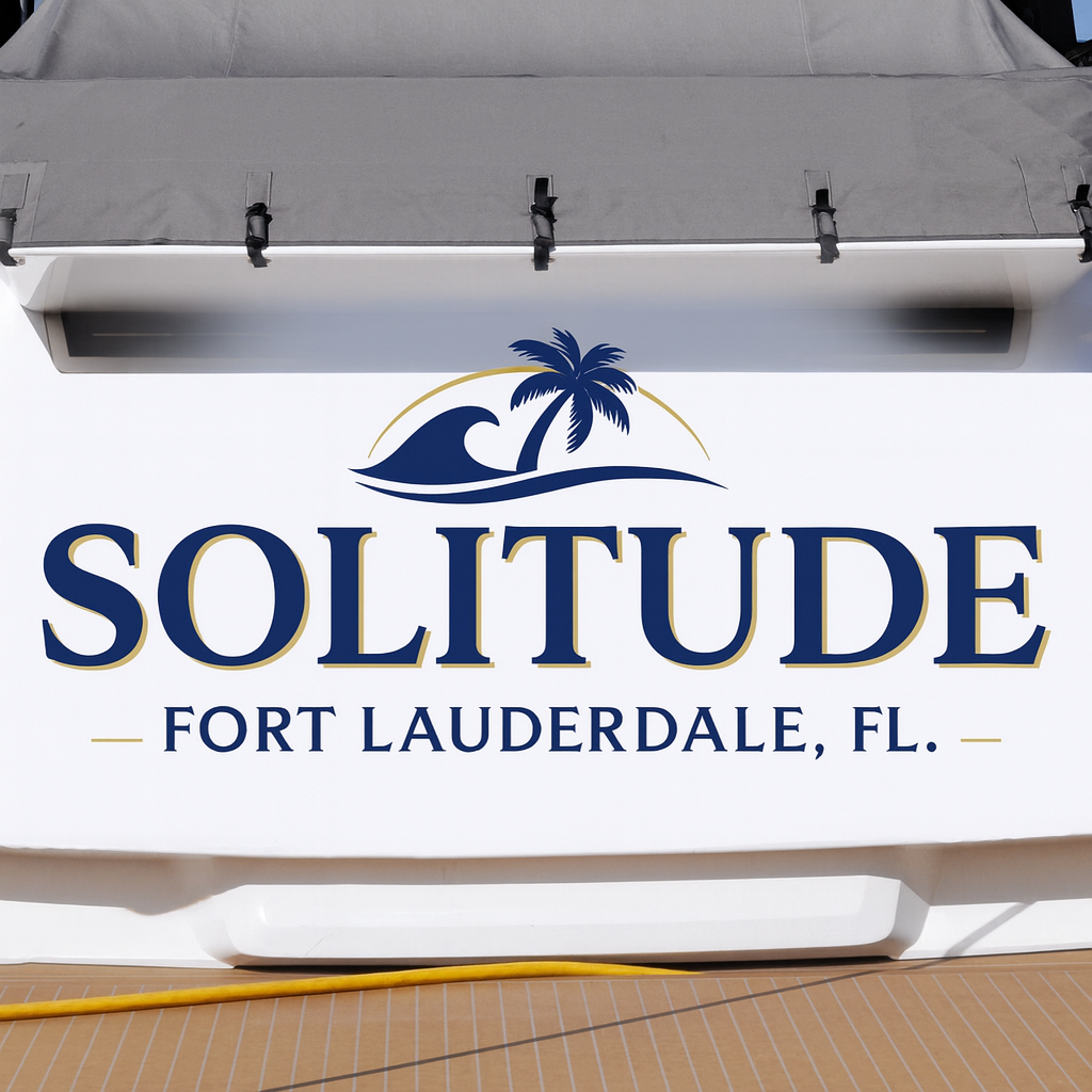 Custom Boat Stern Decal Sticker Sign | Boat Stern Name & Hailing City (Port) Sign