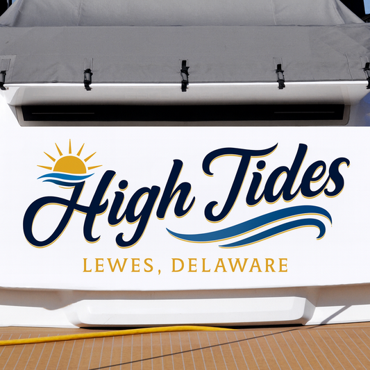 Custom Boat Stern Decal Sticker Sign | Boat Stern Name & Hailing City (Port) Sign