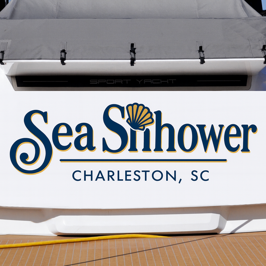 Custom Boat Stern Decal Sticker Sign | Boat Stern Name & Hailing City (Port) Sign
