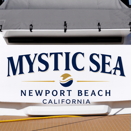 Custom Boat Stern Decal Sticker Sign | Boat Stern Name & Hailing City (Port) Sign