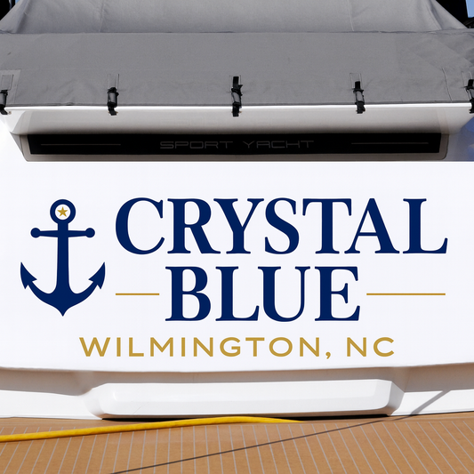 Custom Boat Stern Decal Sticker Sign | Boat Stern Name & Hailing City (Port) Sign
