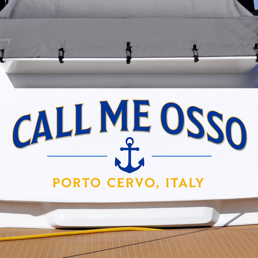 Custom Boat Stern Decal Sticker Sign | Boat Stern Name & Hailing City (Port) Sign