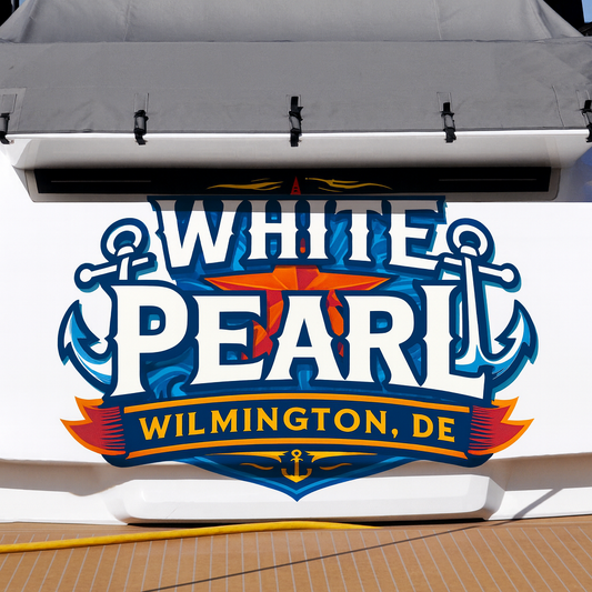 Custom Boat Stern Decal Sticker Sign | Boat Stern Name & Hailing City (Port) Sign