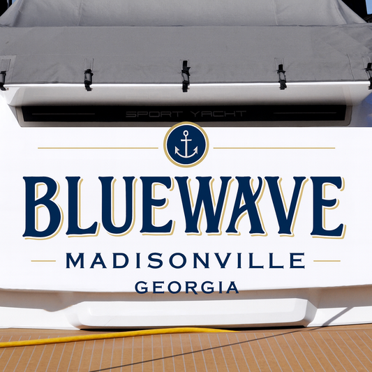 Custom Boat Stern Decal Sticker Sign | Boat Stern Name & Hailing City (Port) Sign