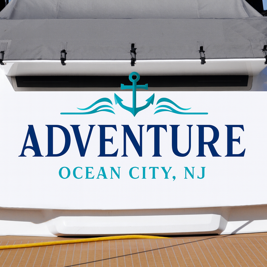 Custom Boat Stern Decal Sticker Sign | Boat Stern Name & Hailing City (Port) Sign