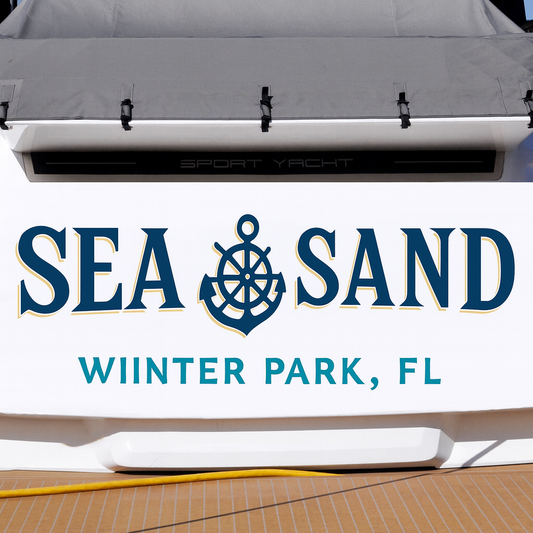 Custom Boat Stern Decal Sticker Sign | Boat Stern Name & Hailing City (Port) Sign