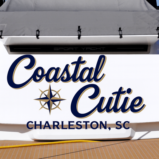 Custom Boat Stern Decal Sticker Sign | Boat Stern Name & Hailing City (Port) Sign