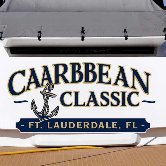 Custom Boat Stern Decal Sticker Sign | Boat Stern Name & Hailing City (Port) Sign