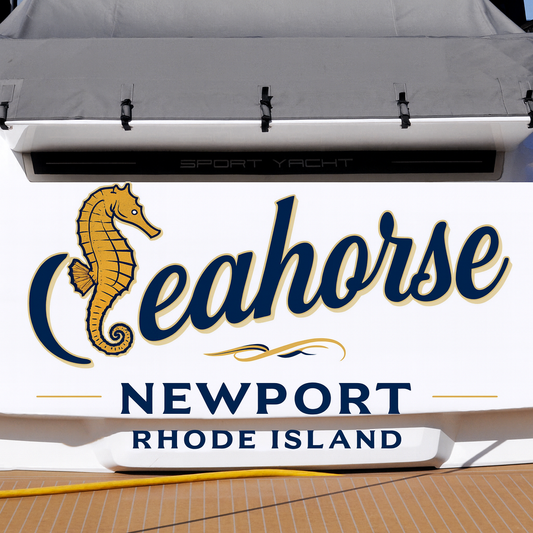 Custom Boat Stern Decal Sticker Sign | Boat Stern Name & Hailing City (Port) Sign