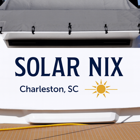 Custom Boat Stern Decal Sticker Sign | Boat Stern Name & Hailing City (Port) Sign
