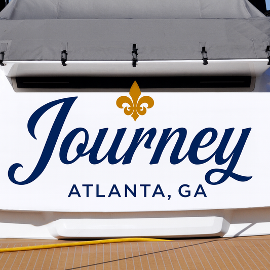 Custom Boat Stern Decal Sticker Sign | Boat Stern Name & Hailing City (Port) Sign
