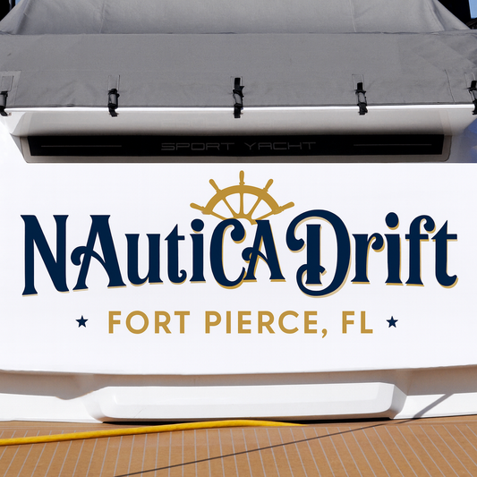 Custom Boat Stern Decal Sticker Sign | Boat Stern Name & Hailing City (Port) Sign
