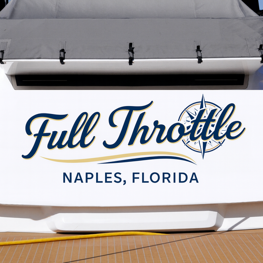 Custom Boat Stern Decal Sticker Sign | Boat Stern Name & Hailing City (Port) Sign