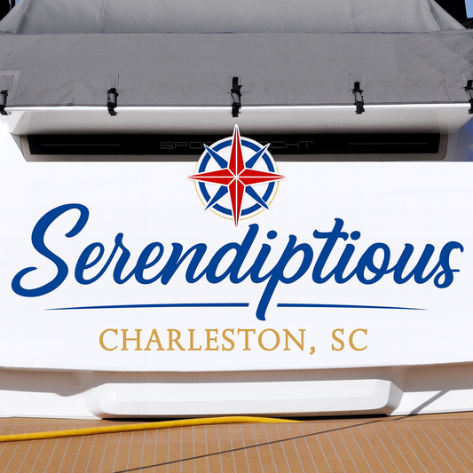 Custom Boat Stern Decal Sticker Sign | Boat Stern Name & Hailing City (Port) Sign